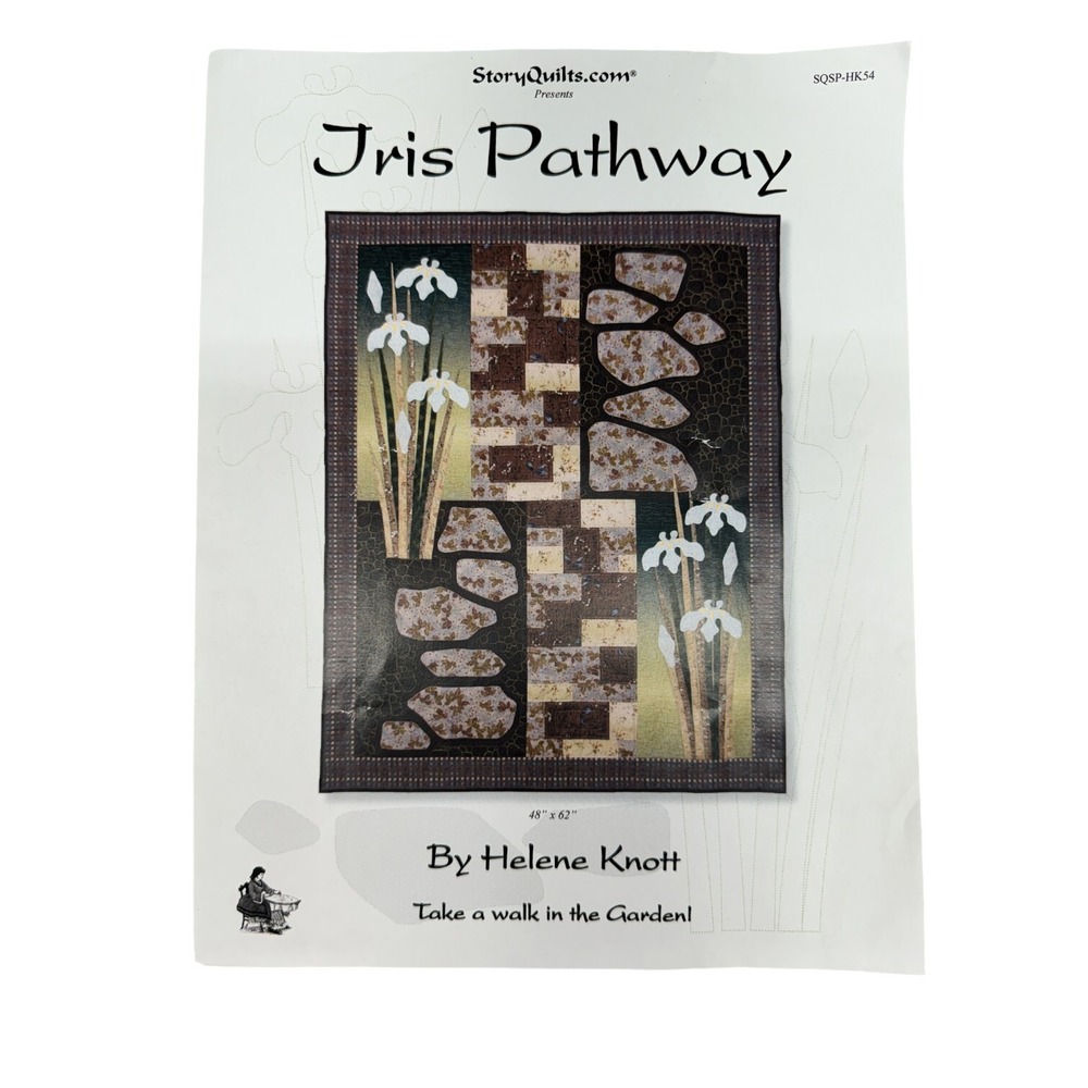 Iris Pathway Applique Quilt Pattern by Helene Knott 2007